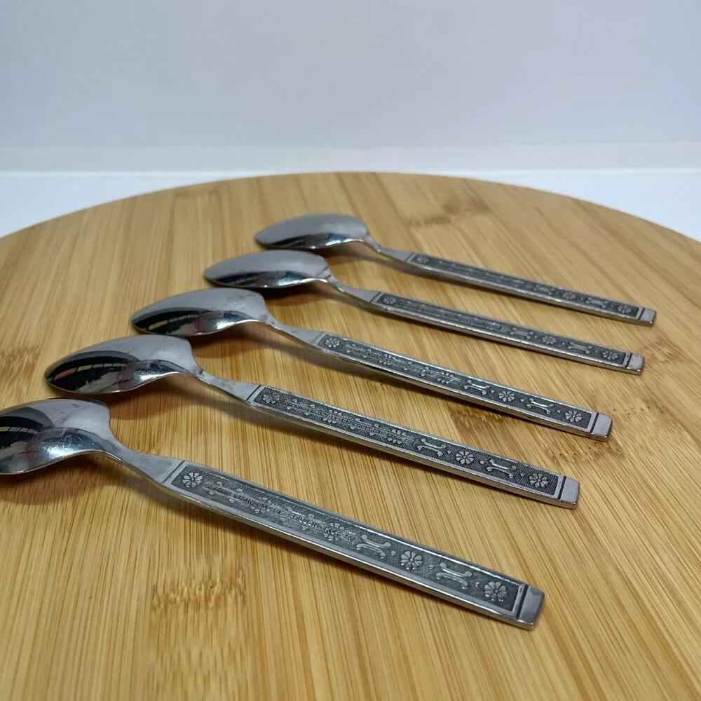 Vintage Present Ameris Teaspoon Stainless Steel Korea Mid Century Modern Spoons
